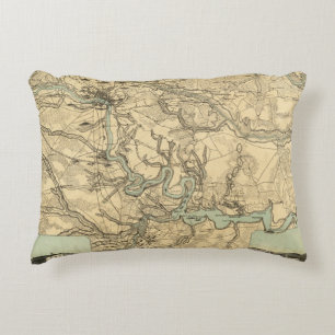 Hughes-Militärkarte von Richmond und von Dekokissen