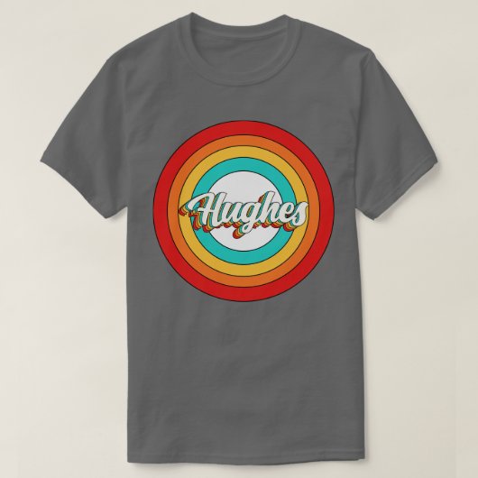 Hughes Name Shirt Vintag Hughes Circle (Design vorne)