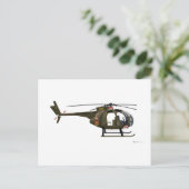 Hughes OH-6 Cayuse Miss Clawd Postkarte (Stehend Vorderseite)