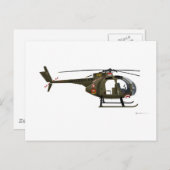 Hughes OH-6 Cayuse Miss Clawd Postkarte (Vorne/Hinten)