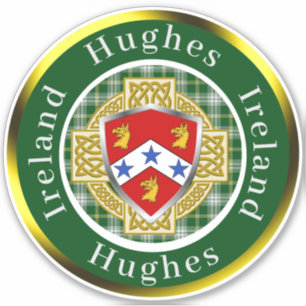 Hughes Shield & Celtic Cross Personalisiert Aufkleber