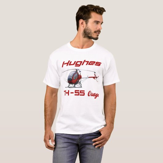 Hughes TH-55 Osage, th-55 Hubschrauber T-Shirt (Vorne ganz)