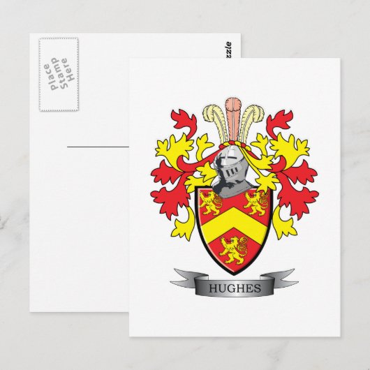 Hughes-Wappen Postkarte (Vorne/Hinten)
