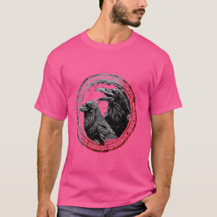 Hugin & Munin The Ravens Odin's Viking Nordic Myth T-Shirt