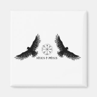 Hugin & Munin | Vegvisier | Odins Raben | schwarz Magnet