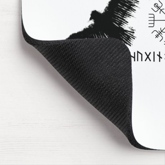 Hugin & Munin | Vegvisier | Odins Raben | schwarz Mousepad (Ecke)