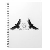 Hugin & Munin | Vegvisier | Odins Raben | schwarz Notizblock (Vorderseite)