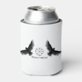 Hugin & Munin | Vegvisir | Odins Raben | schwarz Dosenkühler (Kanne Vorderseite)