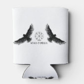 Hugin & Munin | Vegvisir | Odins Raben | schwarz Dosenkühler (Rückseite)