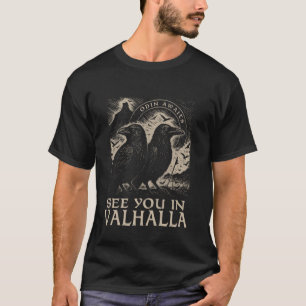 Hugin und Munin Odin wartet Sehen Sie sich in Valh T-Shirt
