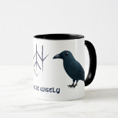 "Huginn & Muninn" weise Odin's ravens Tasse (VorderseiteRechts)