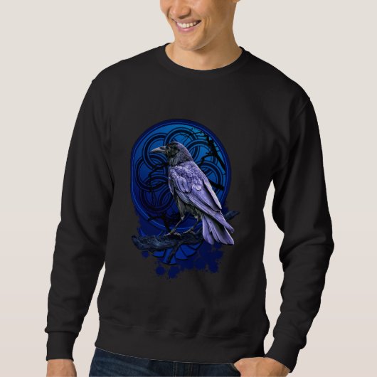 Huginn the Raven Midnight Nordic Tidings Sweatshirt (Vorderseite)
