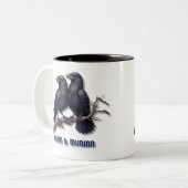 Huginn und Muninn Tasse, Odins Ravens Zweifarbige Tasse (Vorderseite Links)