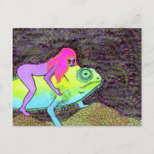 Hugmeleon Postkarte