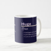 Hugo Boy Personalized Name Definition Kaffeetasse (VorderseiteRechts)
