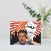 Hugo Chavez - Hugo Salutes Postkarte (Stehend Vorderseite)