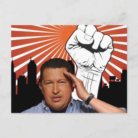 Hugo Chavez - Hugo Salutes Postkarte (Vorderseite)