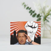 Hugo Chavez - Hugo Salutes Postkarte (Stehend Vorderseite)