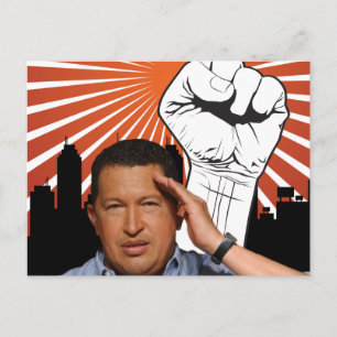 Hugo Chavez - Hugo Salutes Postkarte