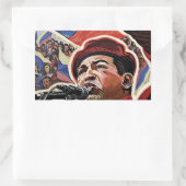 Hugo Chavez - Stil der Cartoon Revolution Rechteckiger Aufkleber (Tasche)
