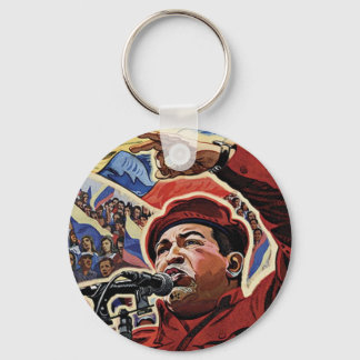Hugo Chavez - Stil der Cartoon Revolution Schlüsselanhänger