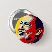 Hugo Chavez - Stil der Obama-Hoffnung Button (Vorne & Hinten)