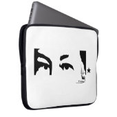 Hugo Chavezs Augen u. Unterzeichnung Laptopschutzhülle (Vorne Rechts)