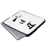 Hugo Chavezs Augen u. Unterzeichnung Laptopschutzhülle (Vorne Knopf)