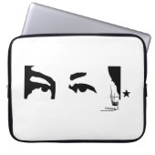 Hugo Chavezs Augen u. Unterzeichnung Laptopschutzhülle (Vorderseite)