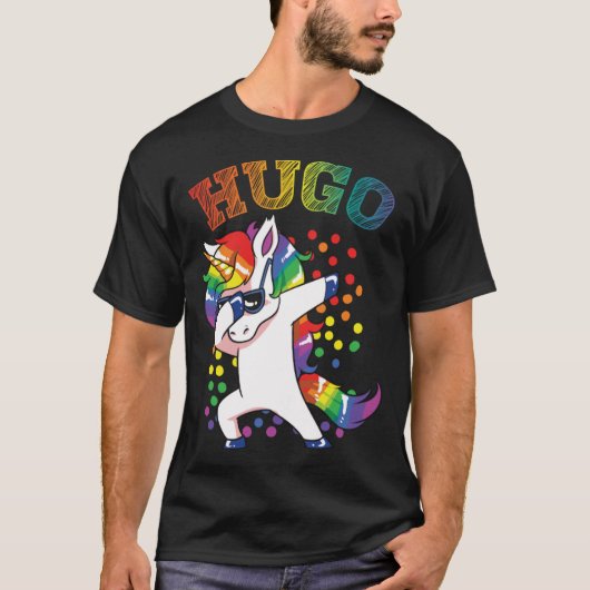 Hugo Dabbing Unicorn T-Shirt (Vorderseite)