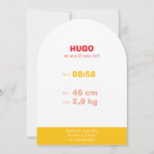 Hugo-Geburtsmeldung Einladung (Rückseite)
