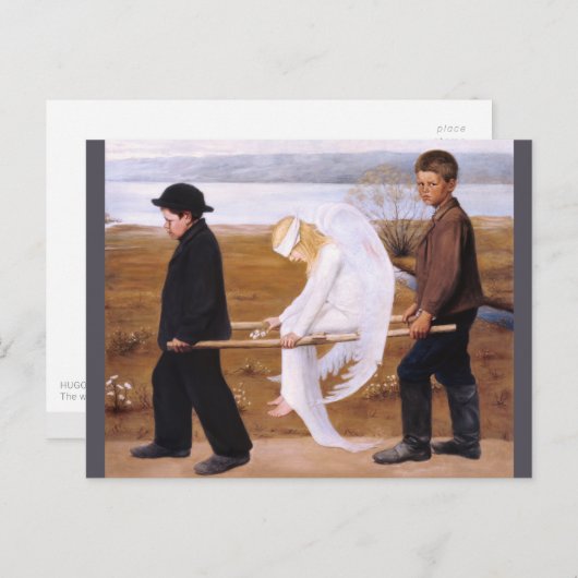 Hugo Simberg Das verletzte Engelchen CC1257 Update Postkarte (Vorne/Hinten)