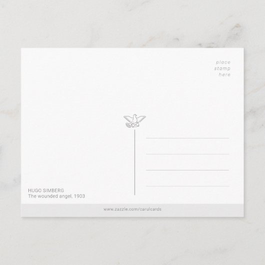 Hugo Simberg Das verletzte Engelchen CC1257 Update Postkarte (Rückseite)