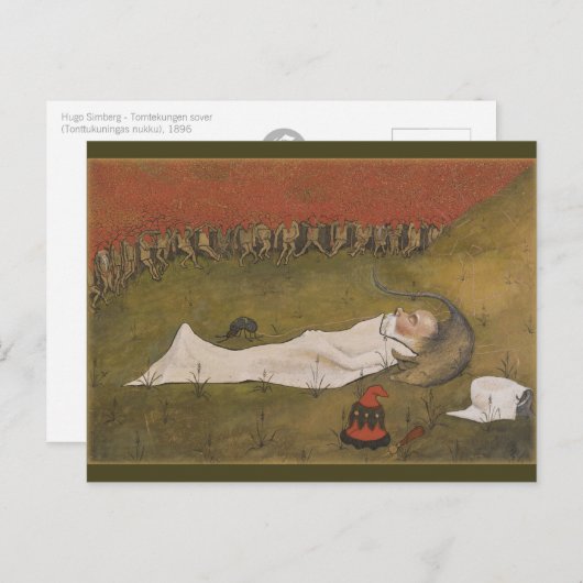 Hugo Simberg Tomtekungen sover CC0428 Postkarte (Vorne/Hinten)