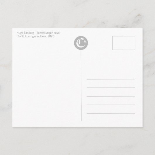 Hugo Simberg Tomtekungen sover CC0428 Postkarte (Rückseite)