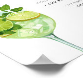 Hugo Spritz Bar Sign Couples Dusche Poster (Ecke)