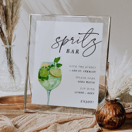 Hugo Spritz Bar Sign Couples Dusche Poster