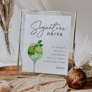 Hugo Spritz Signature Drink Paare Dusche Poster