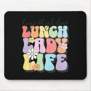 Hugs Amp; High Fives Lunch Lady Vibes School Apple Mousepad