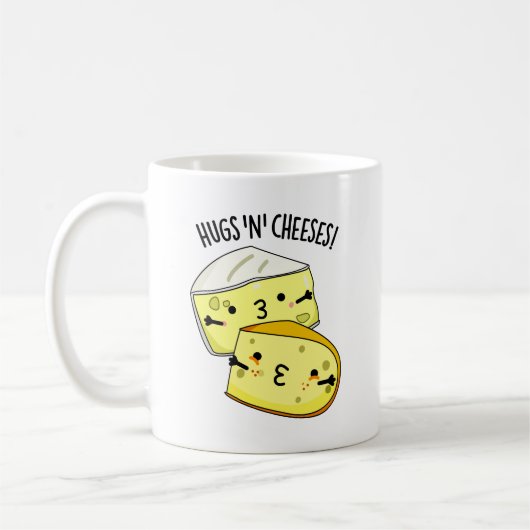 Hugs and Cheeses Funny Cheese Puff Kaffeetasse (Links)