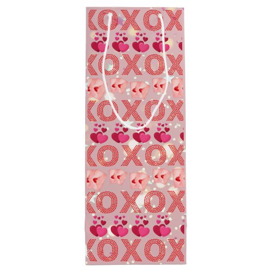 Hugs and kisses baby geschenktüte für weinflaschen (Rückseite)