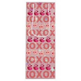 Hugs and kisses baby geschenktüte für weinflaschen