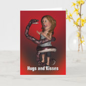 Hugs and Kisses Birthday Karte (Gelbe Blume)