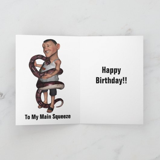 Hugs and Kisses Birthday Karte (Innenseite)