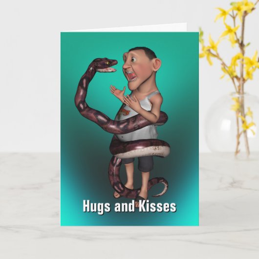 Hugs and Kisses Birthday Karte (Gelbe Blume)