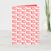 Hugs and Kisses Custom Text Valentine Karte (Vorderseite)