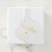 Hugs and Kisses Heart Gold Foil Boy Baby Shower Geschenkanhänger (Mit Box)
