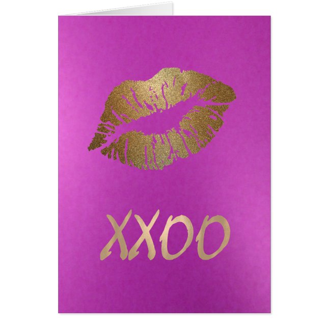Hugs and Kisses Lip Print Card (Vorne)