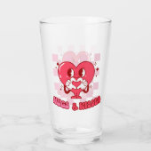 "Hugs and Kisses" | Niedliches und liebenswertes r Glas (Rückseite)