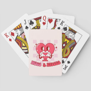 "Hugs and Kisses" Niedliches und liebenswertes r Spielkarten